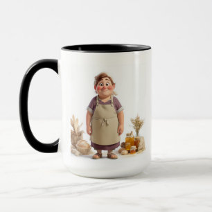 Gemütliche Cottage-Küche-Sauerteig-Bäcker und Honi Tasse