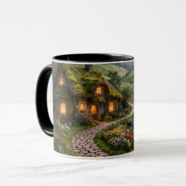 Gemütliche Fantasy-Cottage-Akzentschale Tasse (Vorderseite Links)