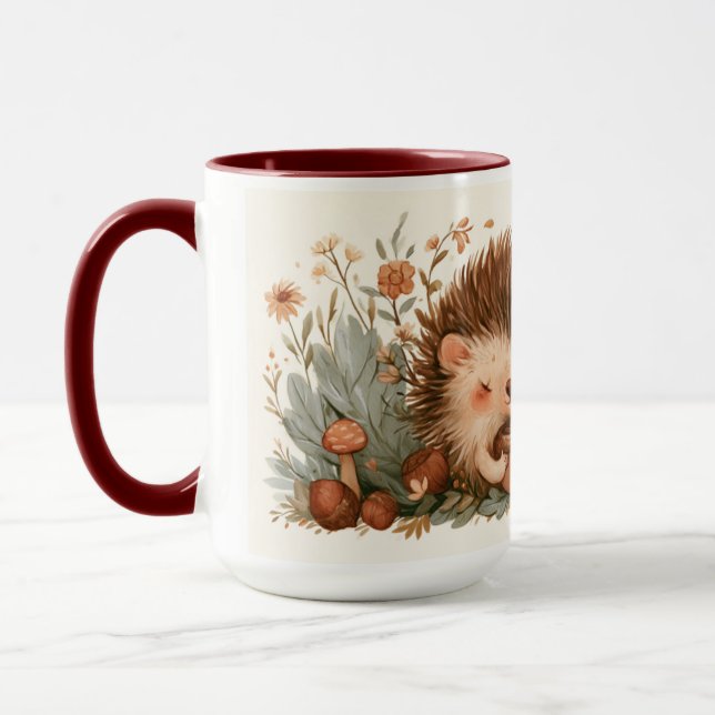Gemütliche Federn & Morgenkaffee Tasse (Links)