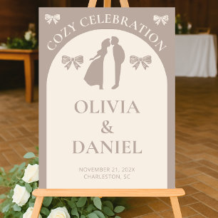 Gemütliche Feier Minimalistische Hochzeit im Her Acrylschild