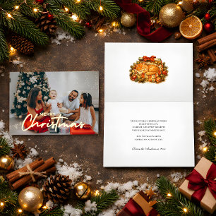 Gemütliche Foto-Weihnachten Orange Katze Geschenkb