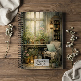 Gemütliche Gartenfensterecke Notizbuch