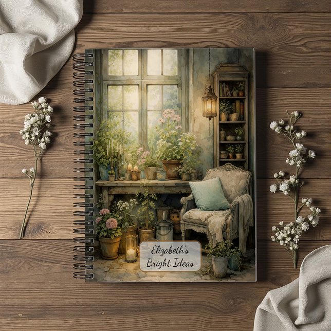 Gemütliche Gartenfensterecke Notizbuch (Von Creator hochgeladen)