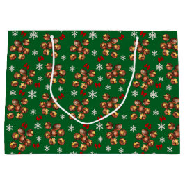 Gemütliche geröstete Kastanien und Schneeflocken W Große Geschenktüte