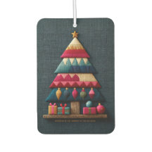 Gemütliche gesteppte Stofftextur-Weihnachtsbaum
