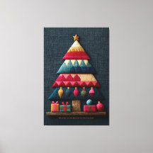 Gemütliche gesteppte Stofftextur-Weihnachtsbaum