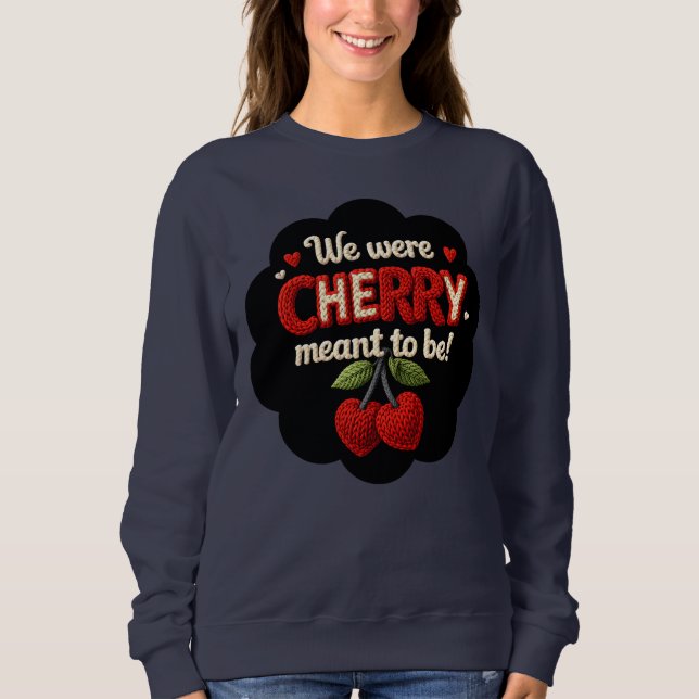 Gemütliche, gestrickte Typografie und niedliche Ki Sweatshirt (Vorderseite)