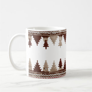 Gemütliche Gestrickte Weihnachtsbäume Fair Isle Kl Kaffeetasse