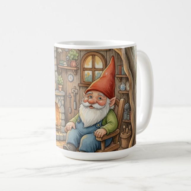 Gemütliche Gnom-Kaffeetasse verzauberter Igel Kaffeetasse (VorderseiteRechts)