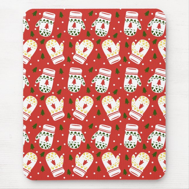 Gemütliche Gold Winter Gloves Mousepad (Vorne)