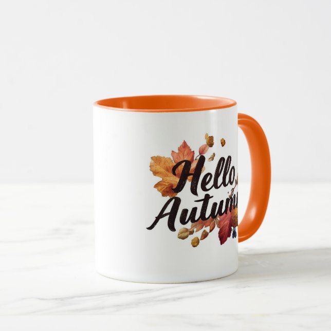 Gemütliche Hallo Herbst Stimmung Tasse (VorderseiteRechts)
