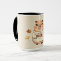 Gemütliche Herbst-Capybara-Kawaii-Kürbis-Gewürz-La