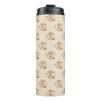 Gemütliche Herbst-Capybara-Kawaii-Kürbisgewürz-Lat Thermosbecher