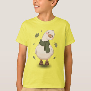 Gemütliche Herbst-Cartoon-Ente T-Shirt