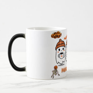 Gemütliche Herbst-Kaffee-Geister – Halloween Verwandlungstasse