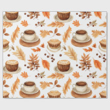 Gemütliche Herbst-Kaffeetassen und Blätter in warm