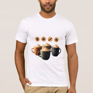 Gemütliche Herbst-Latte-Kaffeetassen T-Shirt