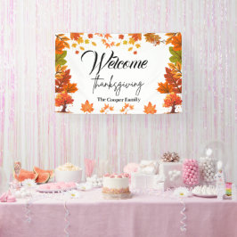 Gemütliche Herbst-Thanksgiving-Dinnerparty Banner