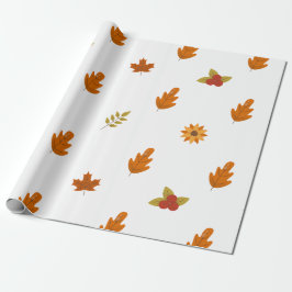 Gemütliche Herbst-Thanksgiving-Dinnerparty Geschenkpapier