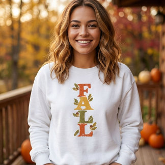 Gemütliche Herbst-Typografie Ahornblatt Herbstsais Sweatshirt
