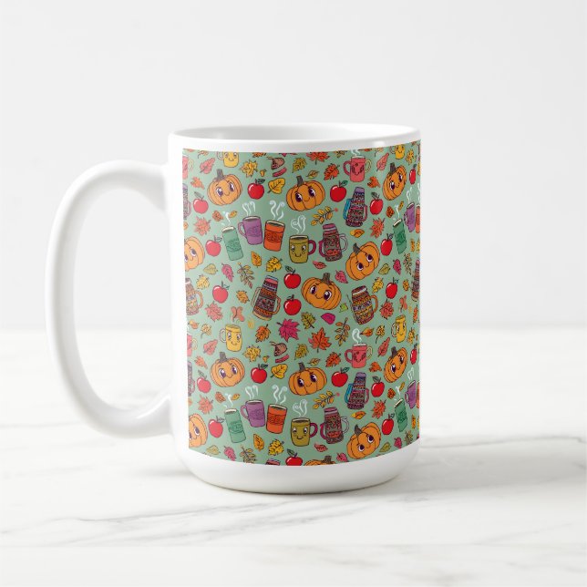 Gemütliche Herbstästhetik Kaffeetasse (Links)