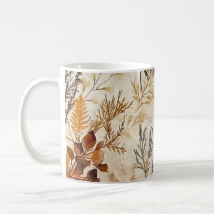 Gemütliche Herbstästhetische Botanische Printwerbu Kaffeetasse