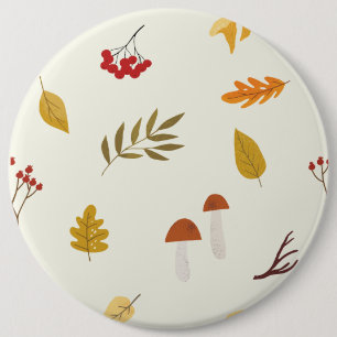 gemütliche Herbstblätter Button