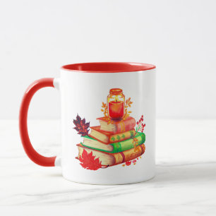 Gemütliche Herbstbücher Tasse