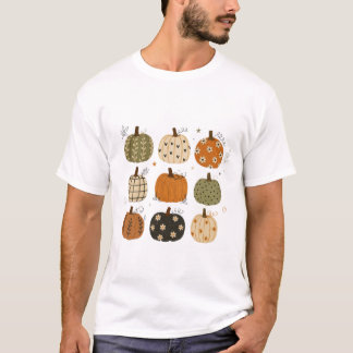 Gemütliche Herbsternte-Wasserfarben-Kürbis T-Shirt