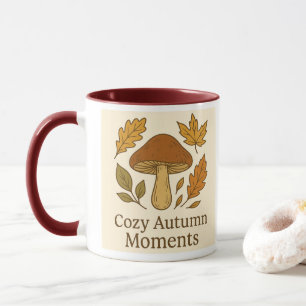 Gemütliche Herbstmomente-Tasse Pilz & Herbstlaub Tasse