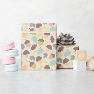 Gemütliche Herbstmuster-Wrap-Rolle Geschenkpapier