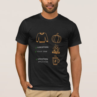 Gemütliche Herbststimmung-Checkliste-Symbole T-Shirt