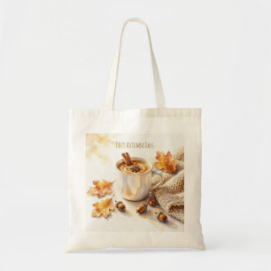 Gemütliche Herbsttage Latte Watercolor Tragetasche