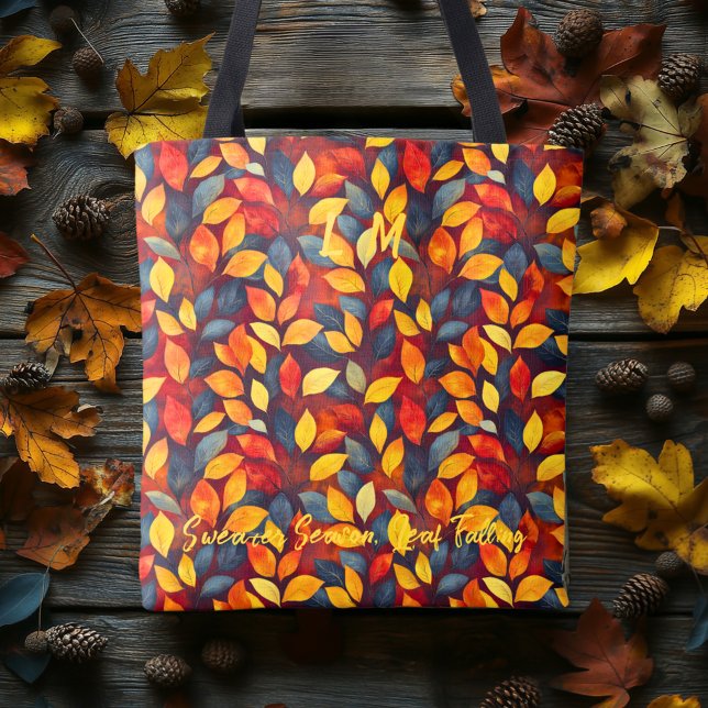 Gemütliche HerbstTasche mit feinen Blätter und Her (Von Creator hochgeladen)