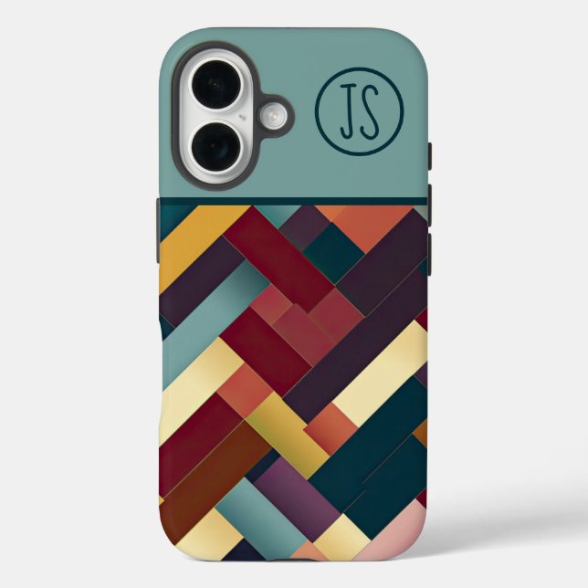 Gemütliche Herbsttöne tragen das Muster Mit Monogr Case-Mate iPhone Hülle (Rückseite)