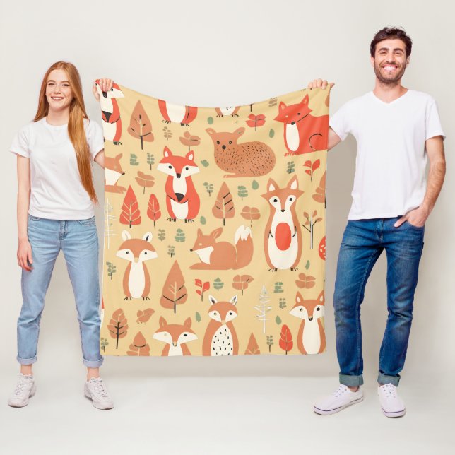 Gemütliche Holzfreunde 2 Fleecedecke (Beispiel)