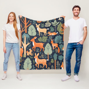 Gemütliche Holzfreunde Fleecedecke