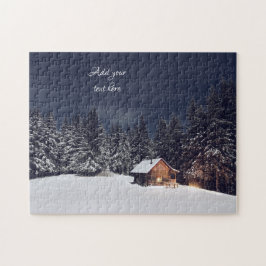 Gemütliche Holzhütte im Wald Puzzle