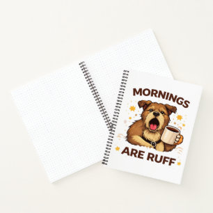 Gemütliche Hund-Illustration Notizbuch