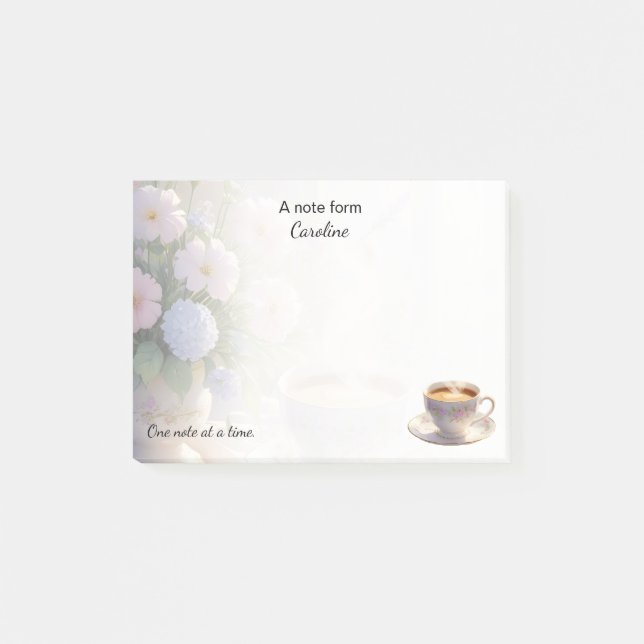 Gemütliche Hütte Kaffee & Wildblumen Morgendenken Post-it Klebezettel (Vorderseite)