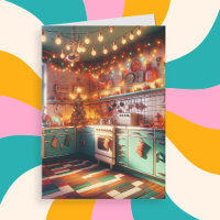 Gemütliche Hütte Kitsch Retro Weihnachten