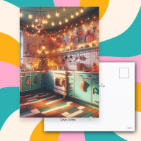 Gemütliche Hütte Kitsch Retro Weihnachten