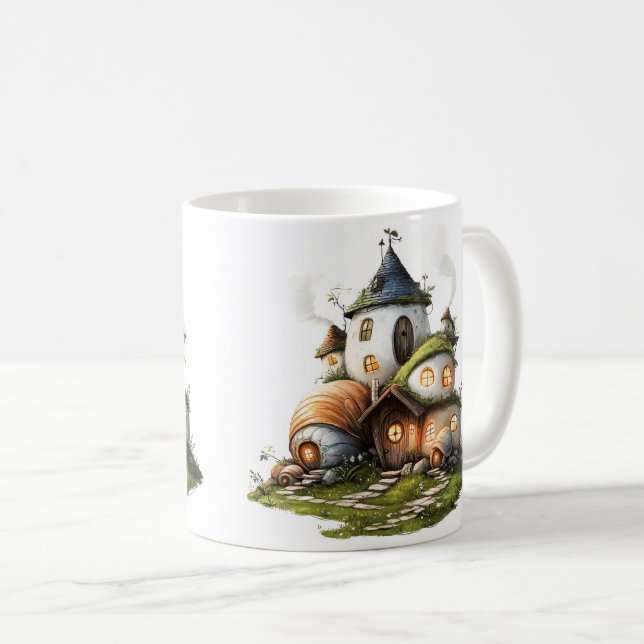 Gemütliche Hütten zur Muschel Kaffeetasse (VorderseiteRechts)