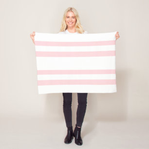 Gemütliche individuelle Fleece-Decke Rosa & Weiße  Fleecedecke