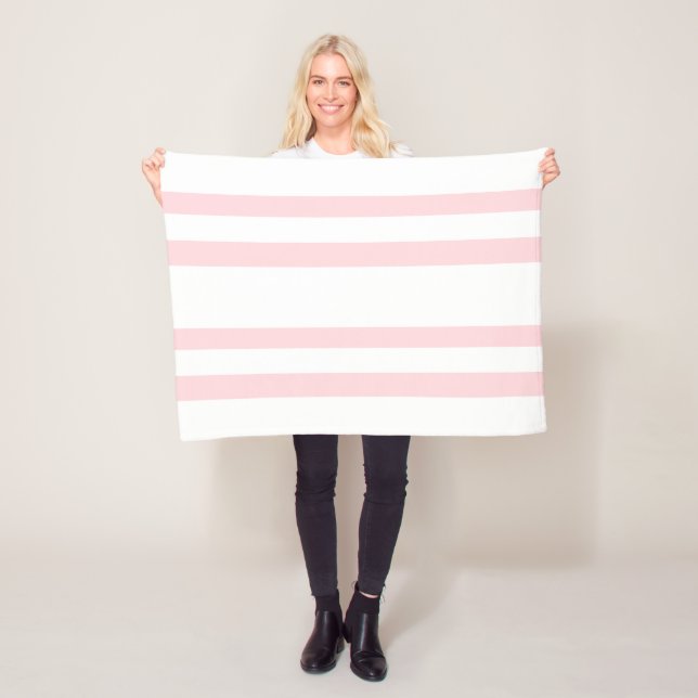 Gemütliche individuelle Fleece-Decke Rosa & Weiße  Fleecedecke (Beispiel)