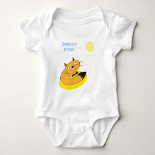 Gemütliche Introvertierte Katze Sonnenstrahl Humor Baby Strampler