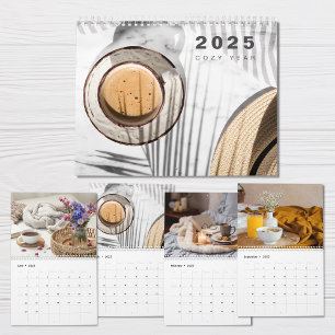 Gemütliche Jahres-Fotocollage Moderne 2025-Kalende Kalender