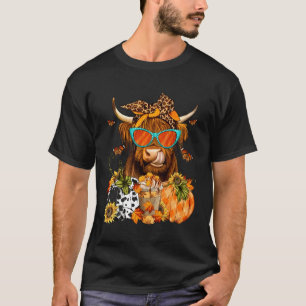 Gemütliche Jahreszeit Herbst Highland Kuh Bogen Mä T-Shirt