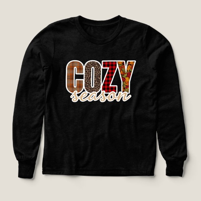 Gemütliche Jahreszeit Karo Leopard Herbst Stimmung (Design Vorderseite)