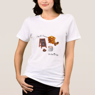 Gemütliche Kaffeehaus-Frühstück-Illustration Tri-Blend Shirt